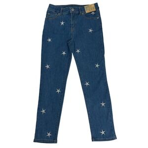 Thereabouts Girls High Rise Skinny Jeans Size 10 Star Embroidered NWT